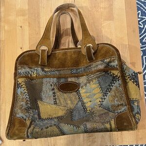 Bench Made French California Brown Leather/Suede Garment Bag